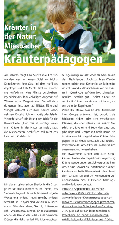 Presseartikel Schöne Zeiten  Nr. 17 Jahr 2014